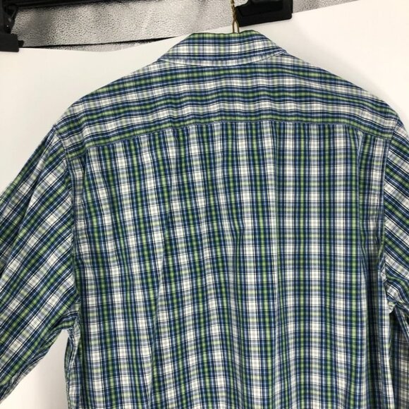 American Eagle  Outfitters blue green plaid button down mens medium - Picture 7 of 13